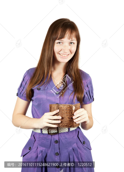 帶褐色錢包的女人