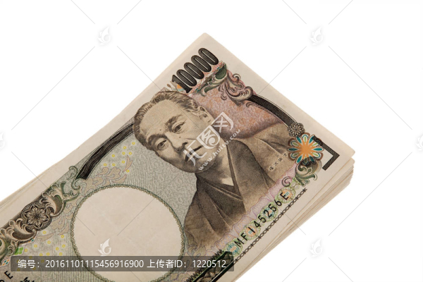 日元紙幣。日本的錢(qián)