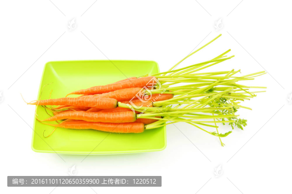 在白色的新鮮胡蘿卜上