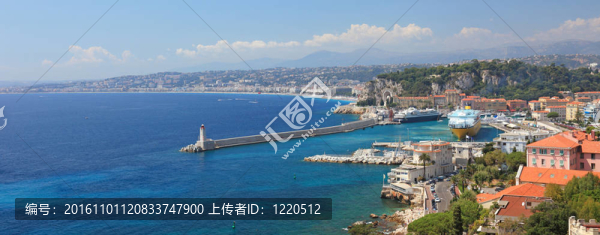 Nice市全景；法國(guó)。