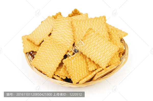 白色背景上的美味餅干