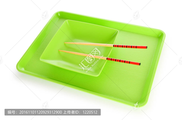 亞洲食品概念與板和筷子