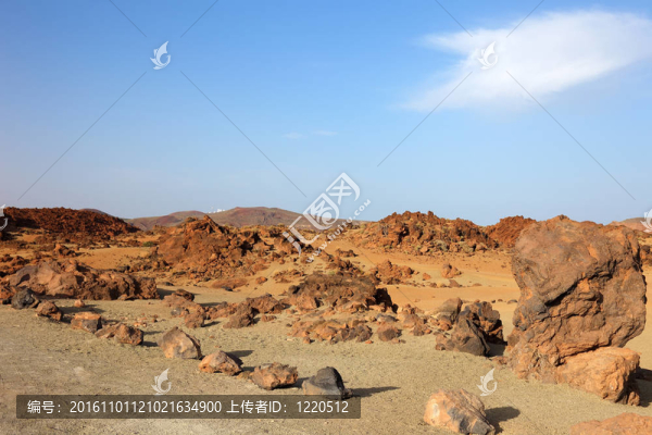 火山沙漠全景。薩爾瓦多泰德公園；特內(nèi)里費(fèi)；加那利群島。