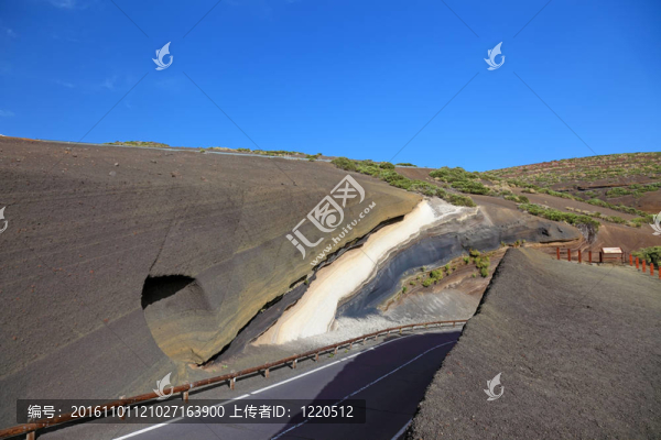 La,tarta；沉積層露頭。薩爾瓦多泰德火山國家公園；特內(nèi)里費島；金絲雀。