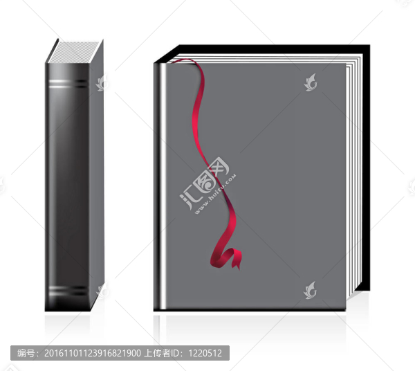 白色背景下的空書