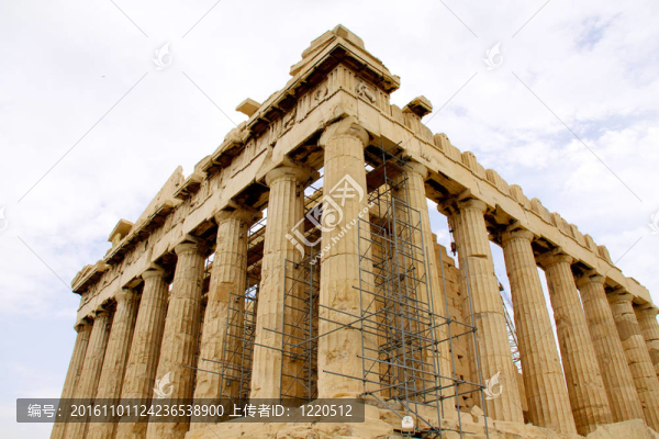 帕特農(nóng)神廟在雅典Akropolis；希臘；
