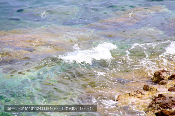 希臘海岸的波浪