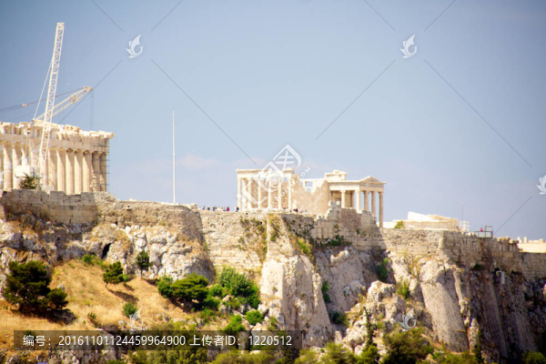 帕特農(nóng)神廟在雅典Akropolis；希臘；