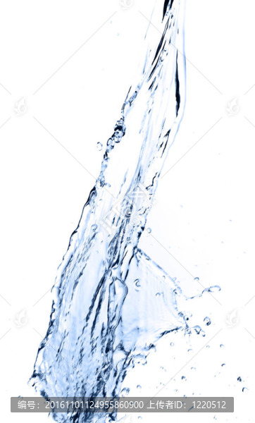 水濺在白色背景上