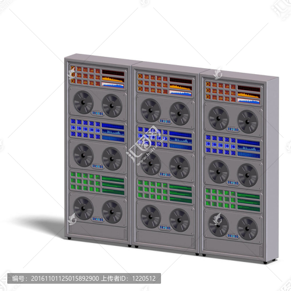 歷史科幻電腦或大型機。3D渲染與剪輯路徑和陰影超過白色