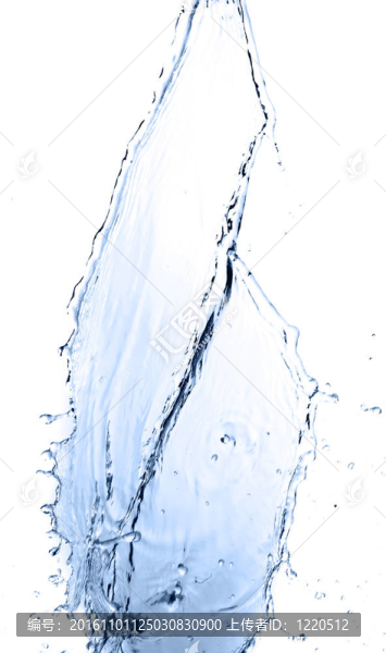 水濺在白色背景上
