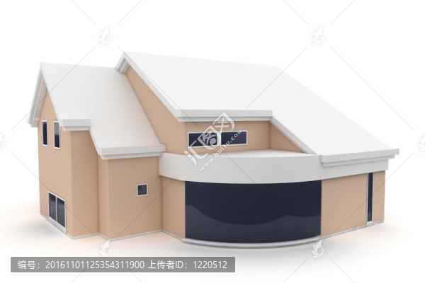 白色3D房子