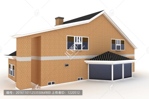 白色3D房子
