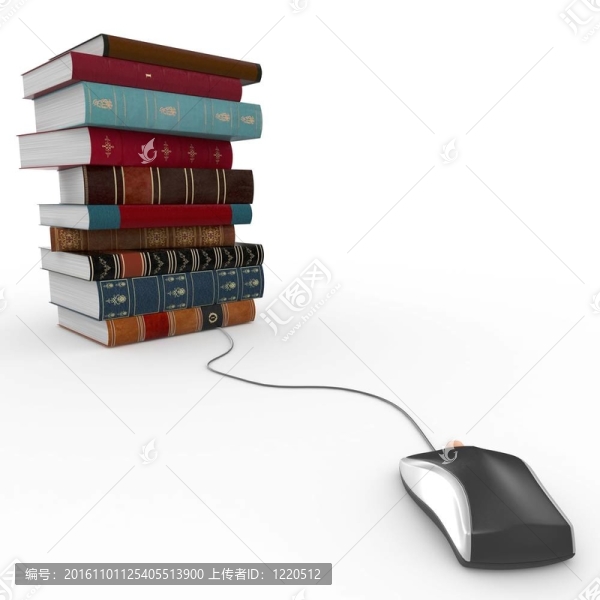 3D書籍和鼠標(biāo)電子學(xué)習(xí)的概念