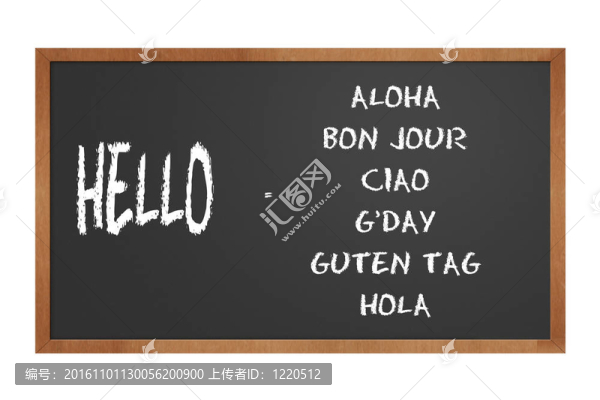 用七種方式打招呼的黑板