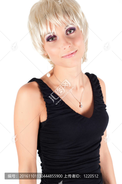 一個(gè)美麗性感的年輕女人的畫像