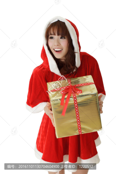亞洲的圣誕女孩