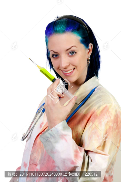 帶注射器的女醫(yī)生