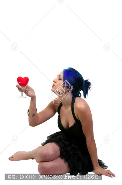 情人節(jié)的心的女人