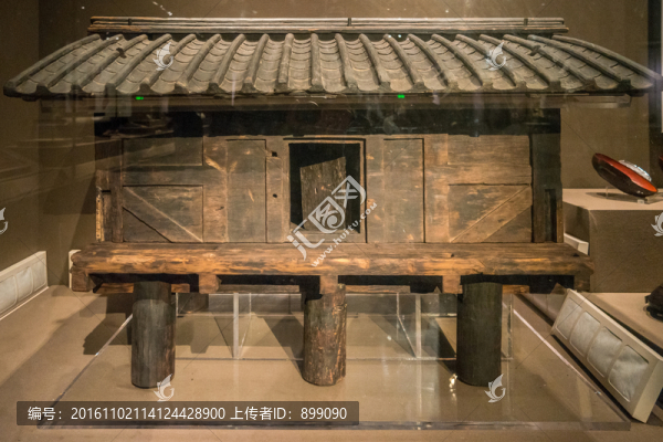 古代瓦房模型