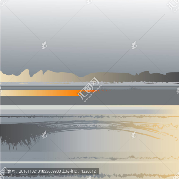 黃昏的湖景景觀