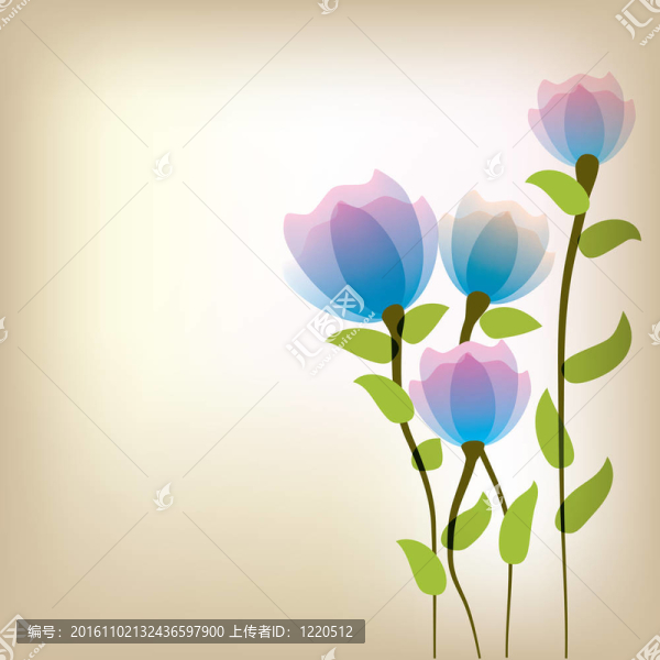 摘要花卉插圖