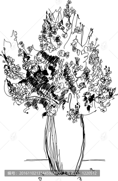 繪制的花束