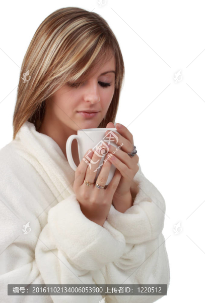 咖啡杯的女人