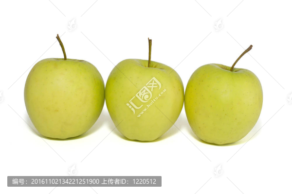 白色背景上的綠蘋果
