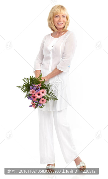 女人與花