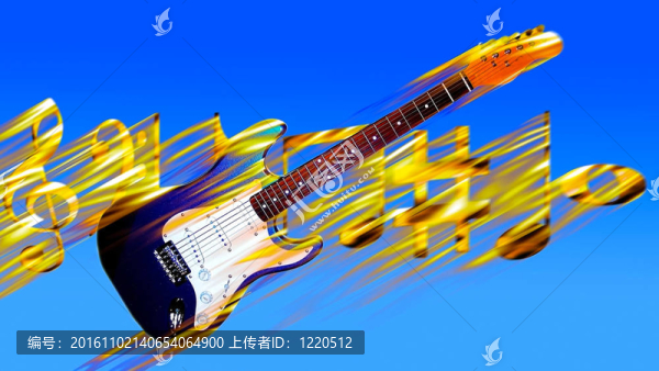 吉他在火焰