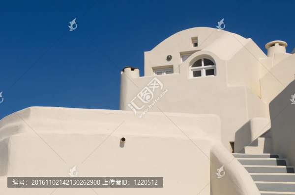 伊亞村在圣托里尼島；希臘
