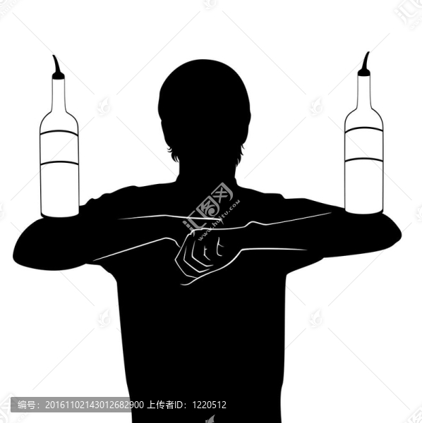 剪影的酒保