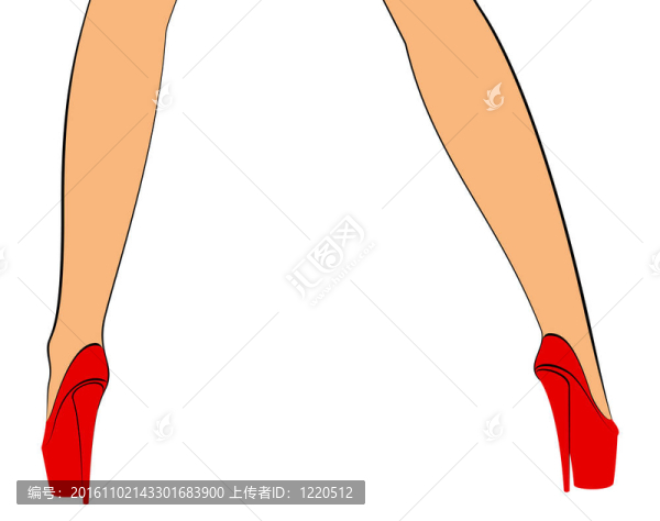 苗條美麗的女人氣質(zhì)的腳