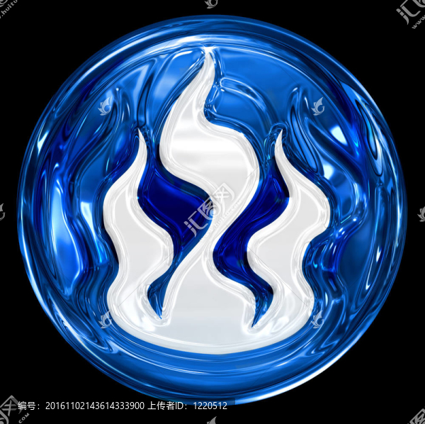 工業(yè)警示藍；黑色背景隔離。