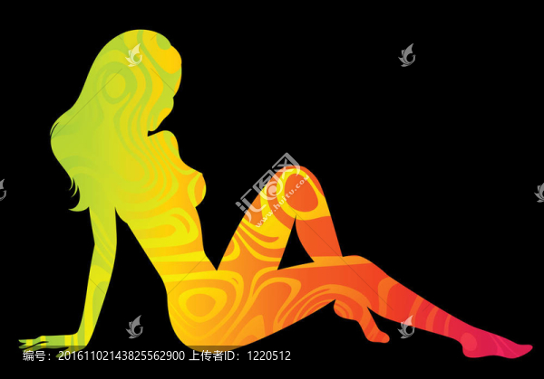 女孩的明亮的剪影