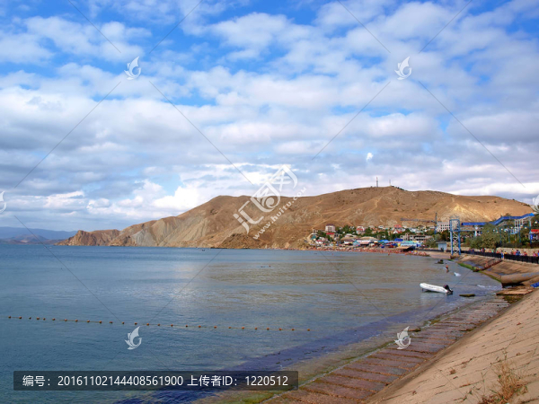 Orjonikidze山水夏觀和黑海；克里米亞；烏克蘭