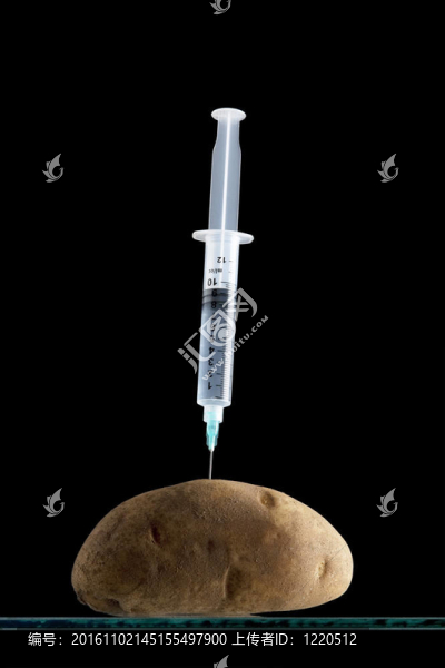 插在土豆里的注射器