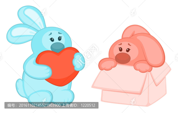 卡通小玩具兔子