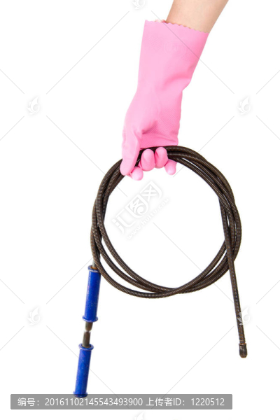 女性的手保持纜繩
