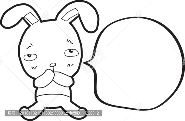 有語(yǔ)音泡泡的兔子