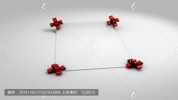 帶有卡片的白色禮品盒。3d圖像