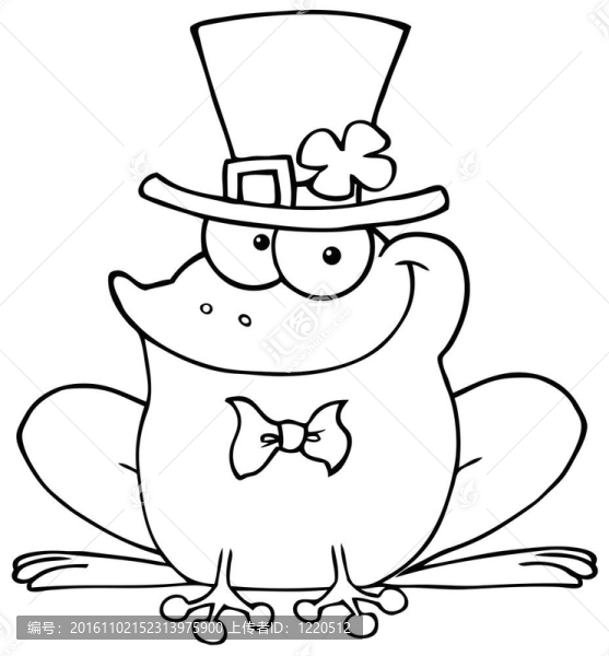 概述了快樂的Leprechaun,Frog
