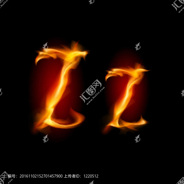 火熱的字體。字母Z