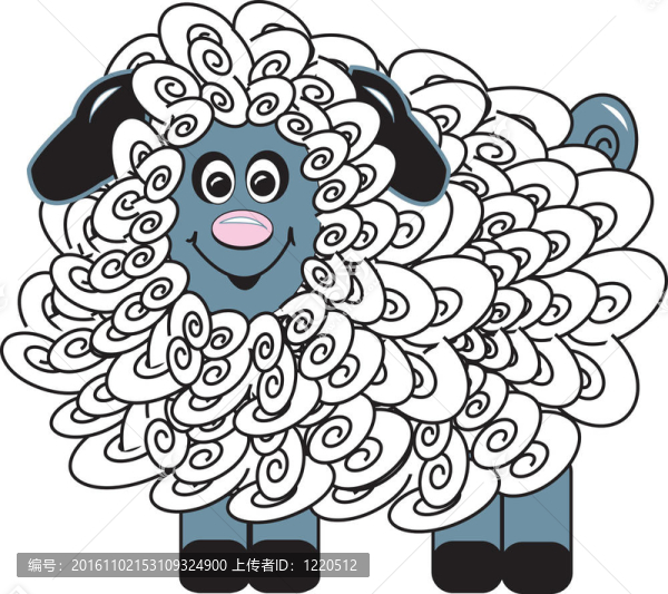 快樂(lè)的Cartoon,Sheep