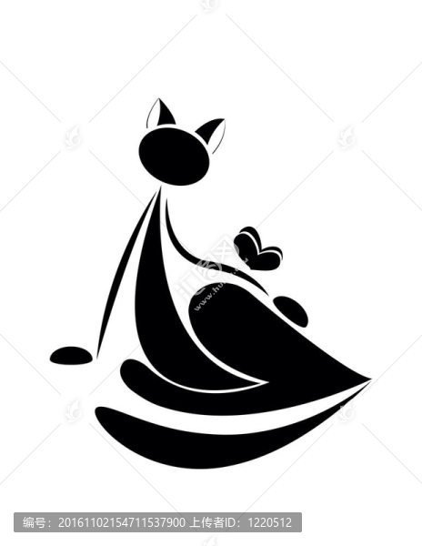黑貓剪影為您的設(shè)計(jì)