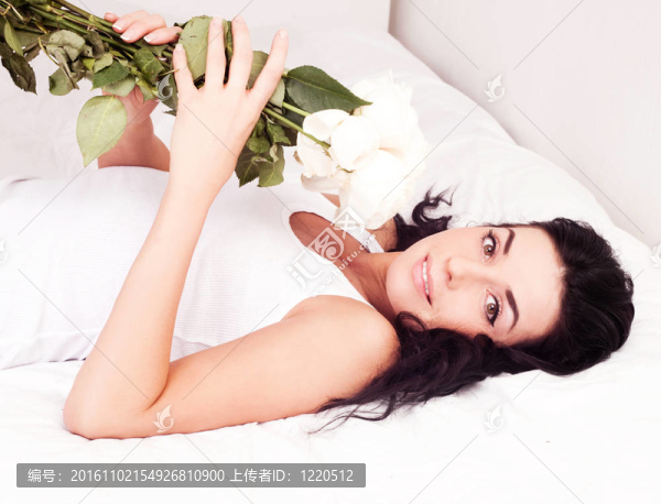 女人與玫瑰
