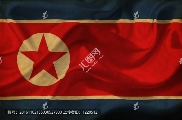 朝鮮揮舞旗幟
