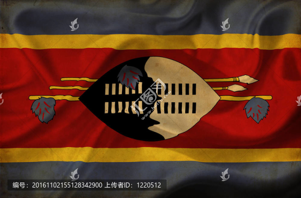 斯威士蘭飄揚(yáng)的旗幟