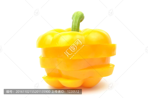 鮮黃色的辣椒分離